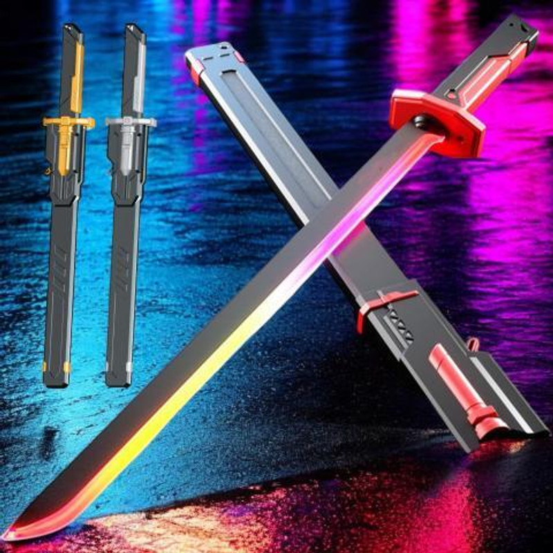 Toyjhar LED Flash Sword Toy with Bright Gradient Blade for Kids Adventure Maces & Swords(Multicolor)