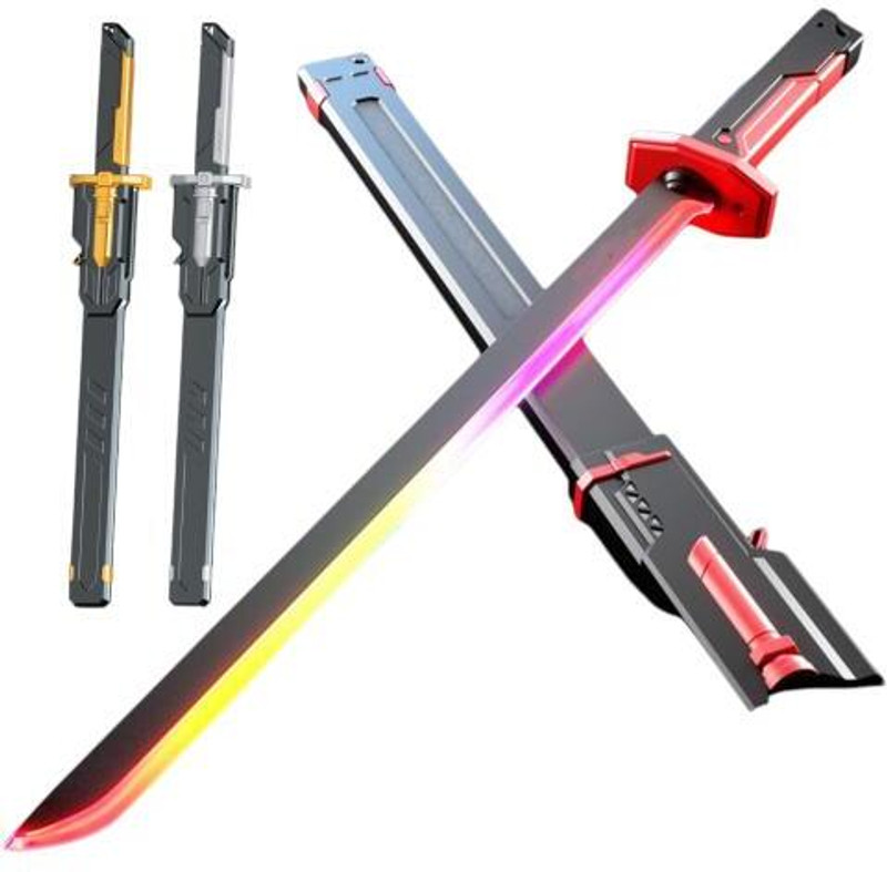 Toyjhar Multicolor LED Glowing Sword Toy with USB Charging for Kids Maces & Swords(Multicolor)