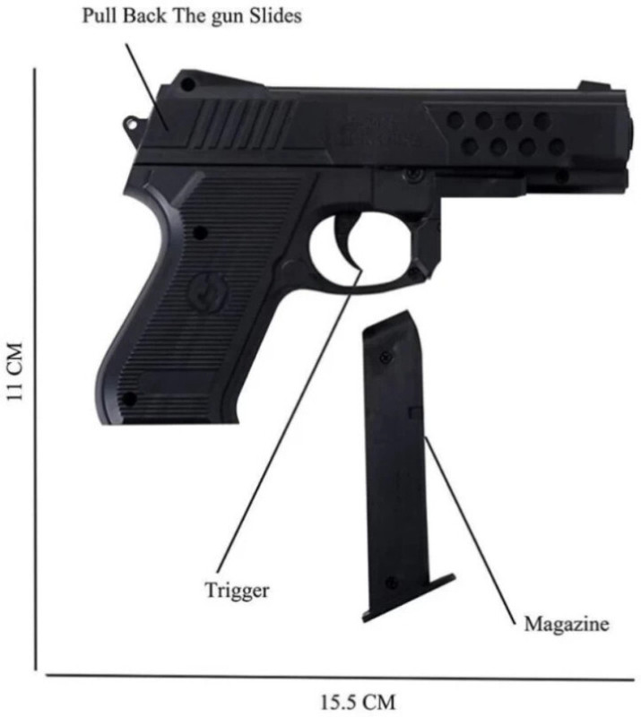 SHIVI JOJO MOUSER TOY GUN Water Gun(Black)