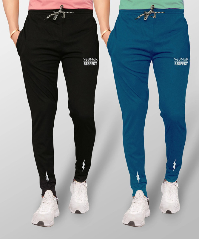 TIGERSNAKE Solid Men Black, Dark Blue Track Pants