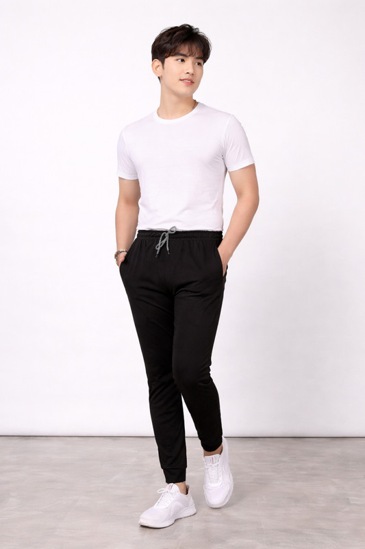 Kashvi Solid Men Black Track Pants