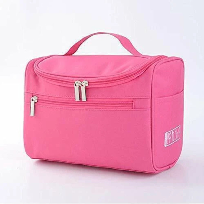 perilife Cosmetic Bag,Makeup Organiser, Cosmetic Pouch,Household Grooming Kit, Makeup Bag Make up, Jawellary Vanity Box(Pink)