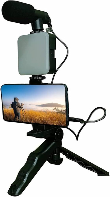 TECHEL VIDEO MAKER KIT WITH FOR VIDEO tew45 Tripod(Silver, Supports Up to 3000 g)