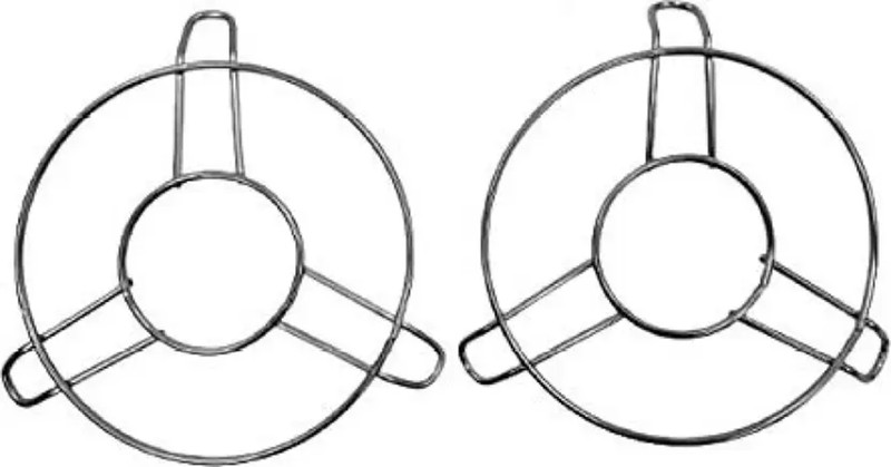 IDEAL PRIME Rust Proof Steel Cooker Stand Hot Pot Stand Steamer Casserole Stand Combo Stainless steel, Mirror Finish Trivet(Pack of 2)