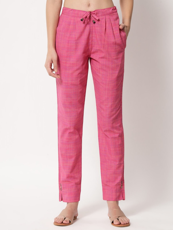 retailbees Regular Fit Women Pink Trousers