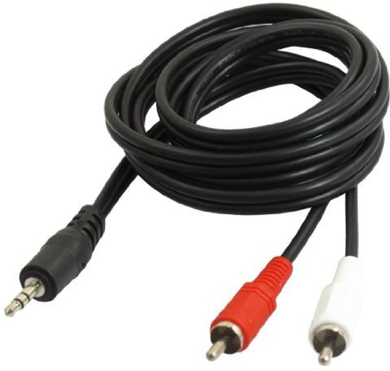 Ranz TV-out Cable AUX 2RCA CABLE 1.5 meter(Black, For Laptop, 1.5 m)