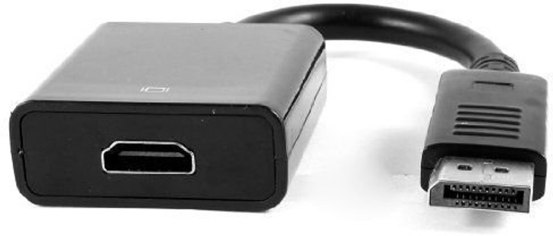 ULTRABYTES TV-out Cable Displayport to HDMI Adapter Adapter (Male to Female)(Black, For Laptop)