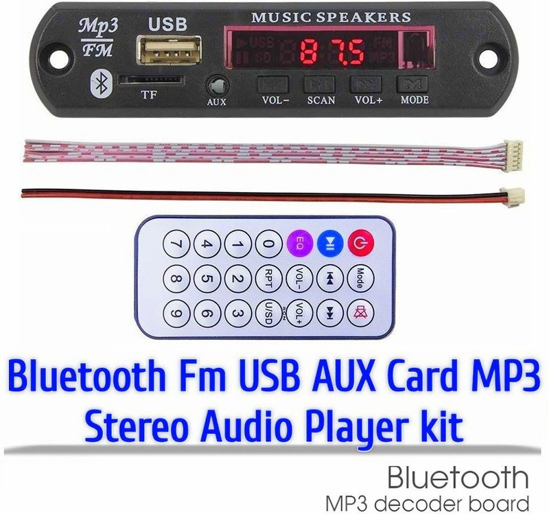 Eastar Bluetooth MP3 Decoding Board Module SD Card Slot / USB / FM / and Remote Control Blueotooth MP3 Moduke Audio Player Panel FM USB AUX Card Stereo Wireless Radio Component Car Speaker(5 W)