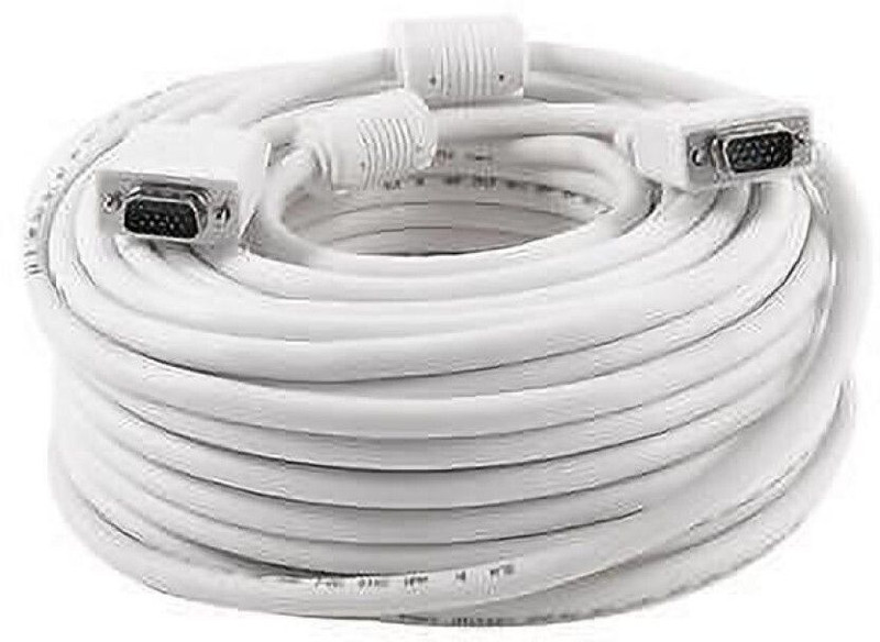 TERABYTE TV-out Cable High Quality VGA 15 Pin Male-Male Cable for LCD LED TFT Moniter-5 MTR(White, For Computer, 5 m)