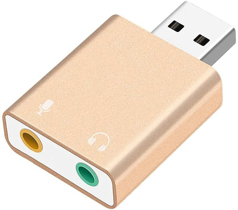 Malati USB External Sound Card, USB Adapter(Silver)