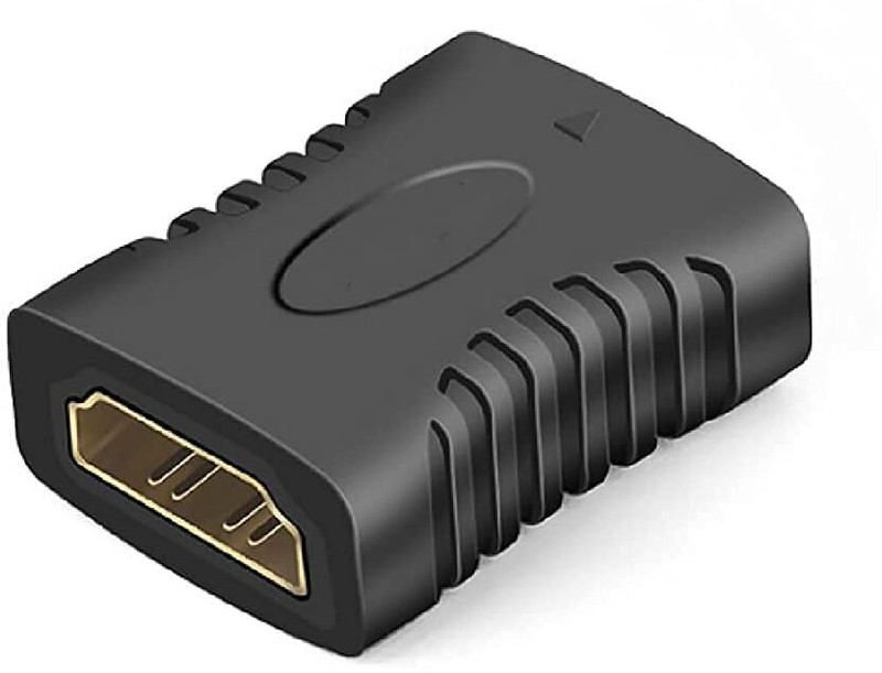 ULTRABYTES  TV-out Cable HDMI Extension Female to Female Connector 4K HDMI Extender Adapter (Pack of 2)(Black, For TV)