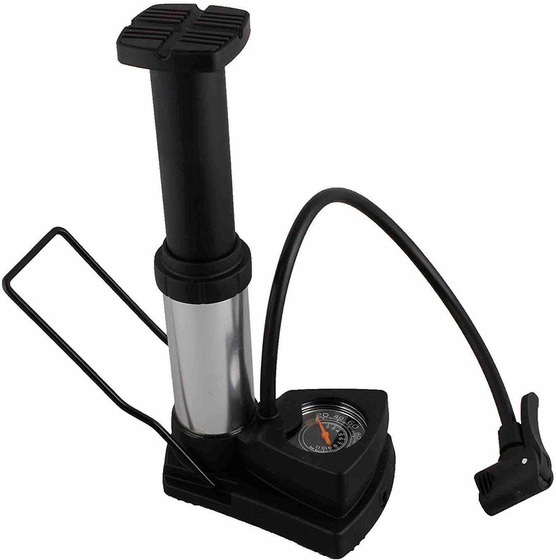 BEMALL Mini Bike Pump Foot Activated Floor Pump Air Pump for car and Bike Bicycle Bicycle, Car, Balloon Pump(Black)