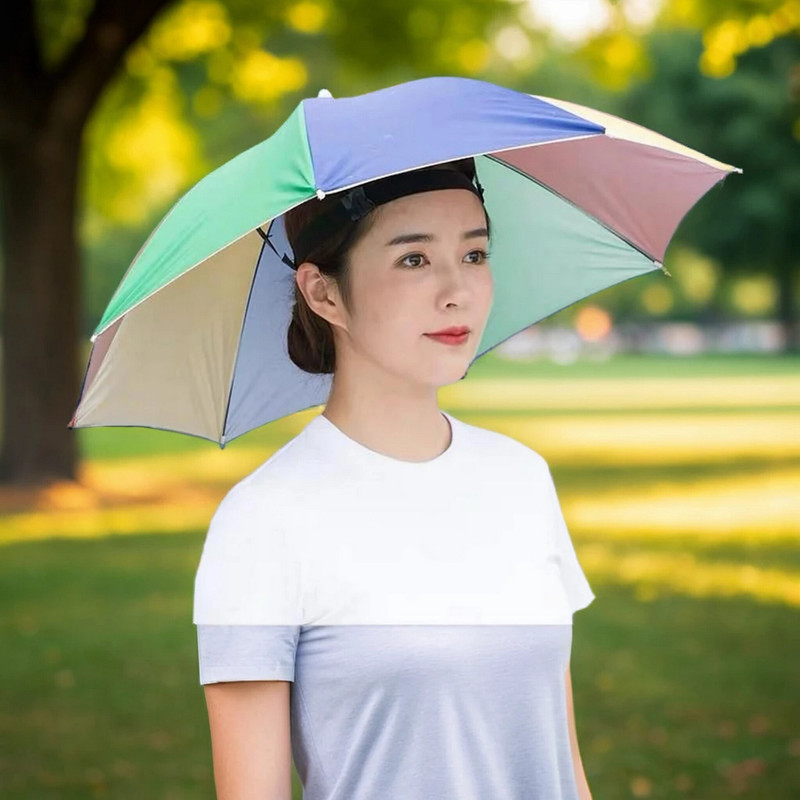 INFISPACE Lightweight Umbrella Hat for Sporting Fun Umbrella(Multicolor)