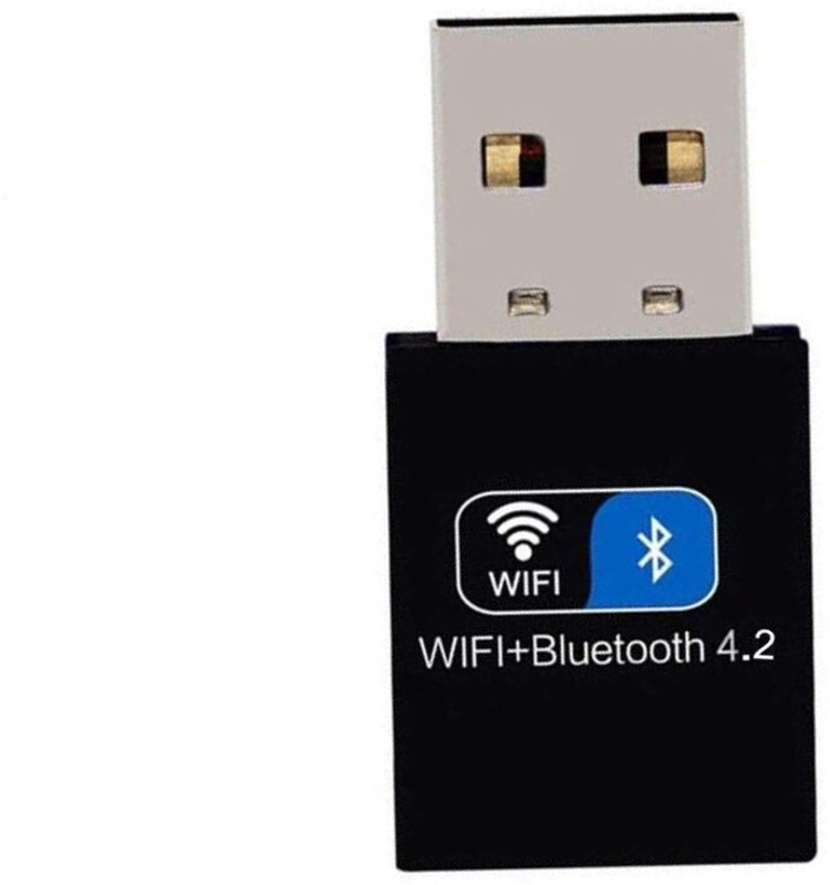 ALRITO 2 in 1 USB WiFi Bluetooth Adapter, USB Adapter(Black)