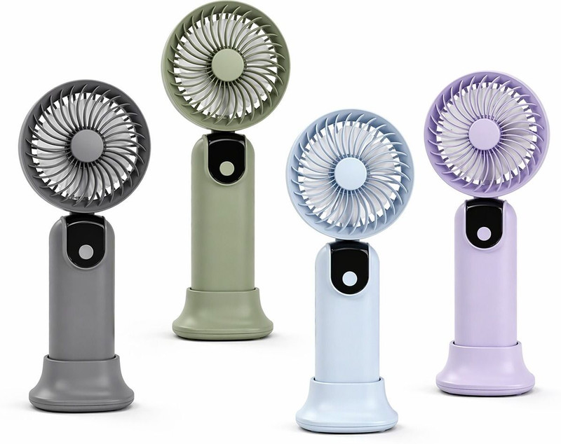 AAMS Personal Small Desk Fan Rechargeable USB Fan USB Fan Mini Hand Fan | 90-Degree Adjustable Foldable Desk Fan | for Study Table, Makeup & Travel | Rechargeable Fan(Multicolor)