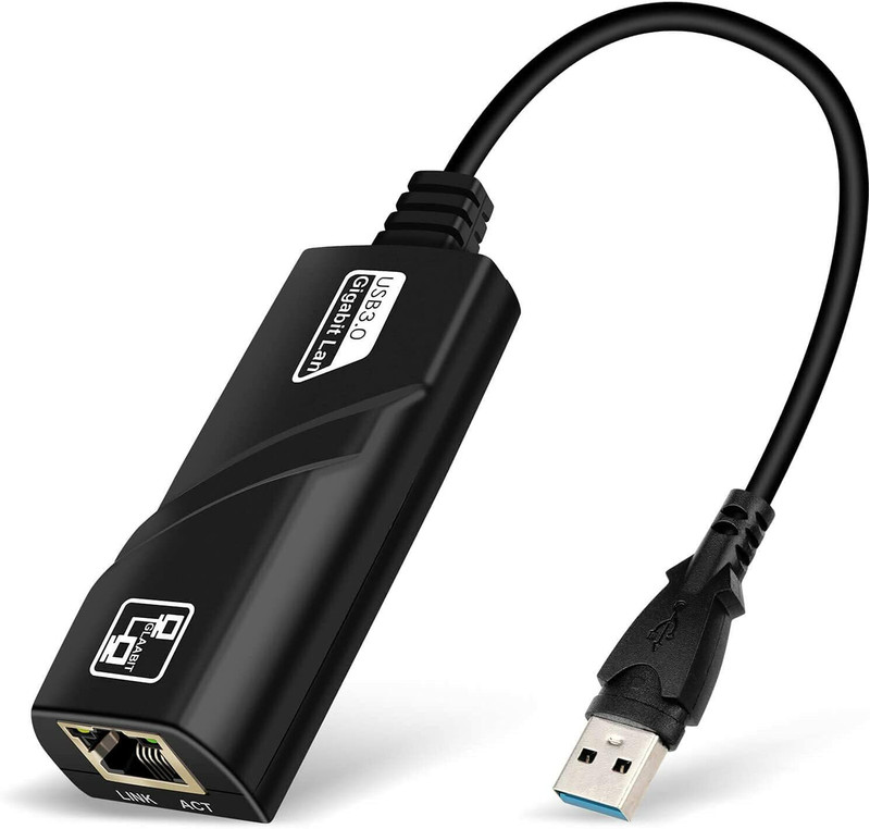 ULTRABYTES USB 3.0 to Ethernet Adapter Network Wired Cable Gigabit RJ45 LAN Converter - Lightning10/100/1000Mbps Compatible With Laptop PC Desktop with Windows 10 8 7 Vista Linux Mac Chrome OS. Wired USB Lan Adapter compatible with Windows(1000 Mbps)