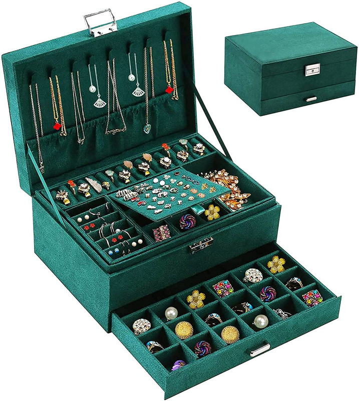 Holy Delight Jewellery Box Multi Vanity Box (Green) Watch Box(Green, Holds 1 Watch)