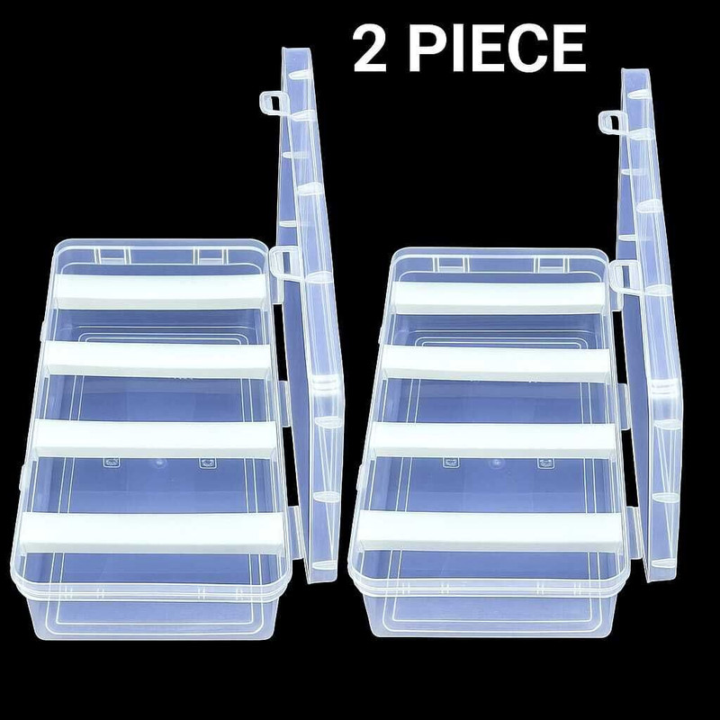 UFEnterprises Multipurpose transparent plastic storage box with 4 rods for women and girls STORAGE BOX, BANGLE BOX, VANITY BOX, Sample box, jewellry box Vanity Box(Transparent, White, CLEAR)
