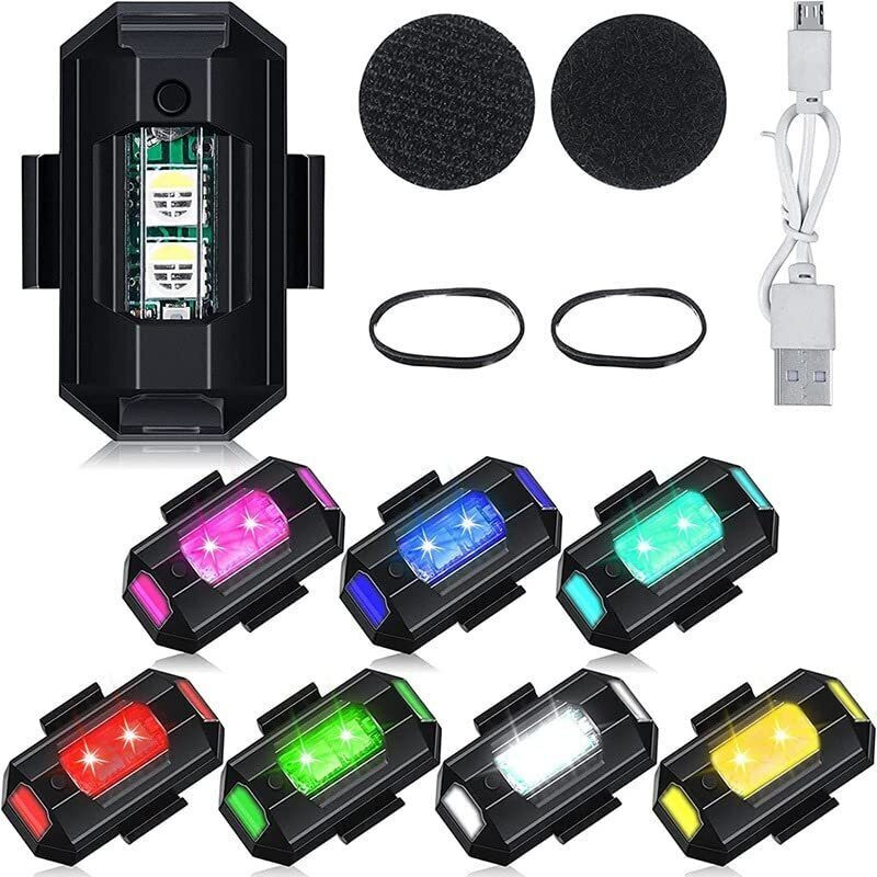 MELZRON Aircraft Helmet LED Light for Motorcycle, Helmet, Drone License Plate Light Motorbike LED (3.7 V, 1 W)(Universal For Bike, Pack of 1)