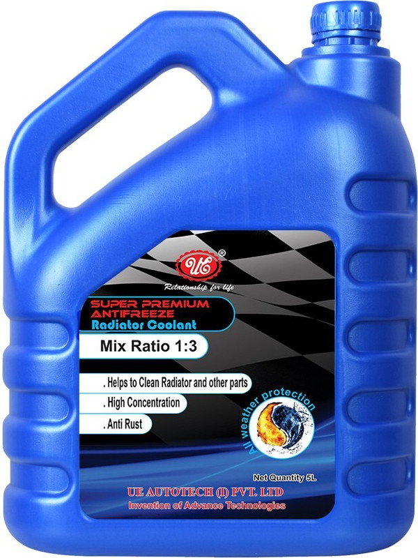 UE Premium Antifreeze Green Radiator Coolant- 5 Liter | Mix Ratio 1:3 | Coolant(5 L, Pack of 1)