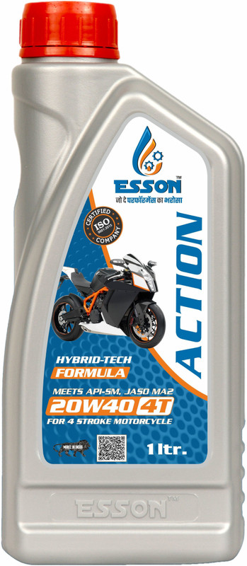 ESSON ACTION 20W40 4T 1 LTR P1 High Performance Engine Oil(1 L, Pack of 1)