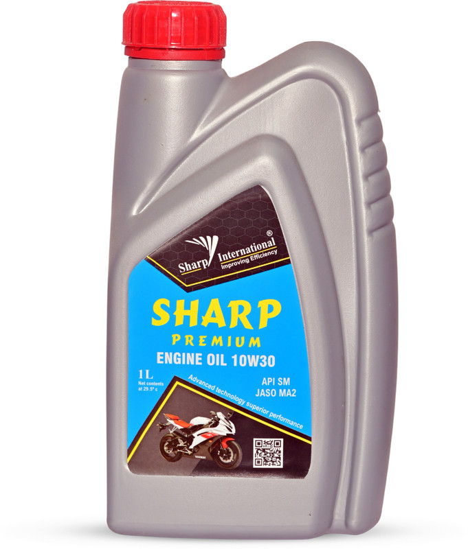 sharp international 10W30 Motorcycle Engine Oil - 1 Litre High-Performance 4-Stroke Bike Engine Oil Drain Plug