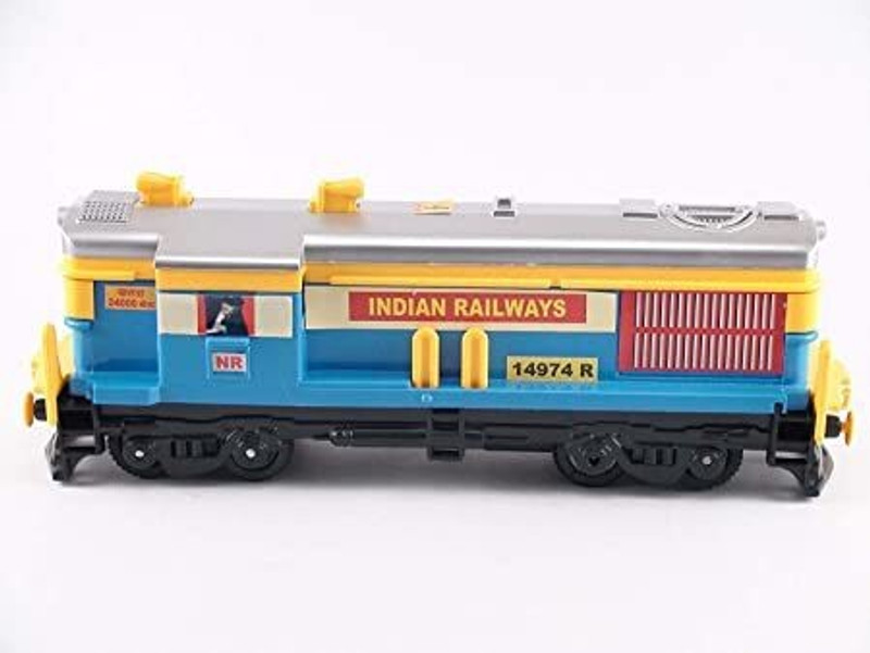 SARASI Locomotive Pull Back Train Engine, Pull Back Action [BLUE](Multicolor, Pack of: 1)