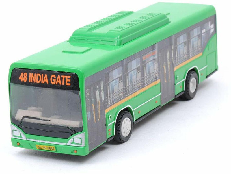 zokato Toys Plastic Pull Back Bus, 1 Pull Back Bus, -GREEN(Green, Pack of: 1)
