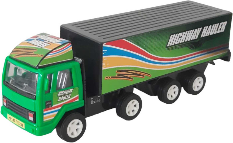 Shree Jee CARGO CARRIER TRUCK 40 FEET WITH TAILGATE OPENABLE AND CONTAINER MOOVABLE TOY(Multicolor, Pack of: 1)