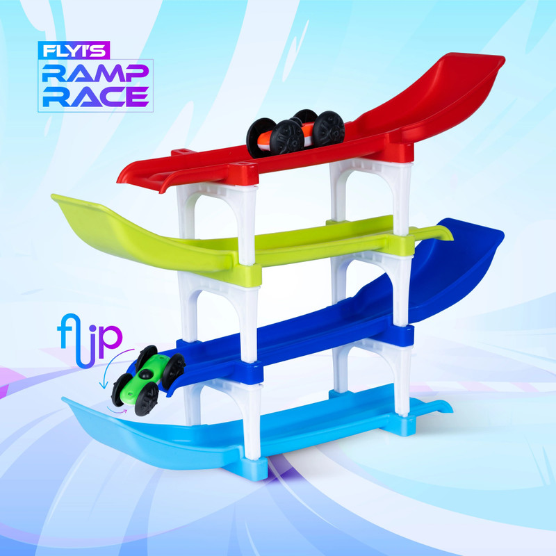 Nafhotoz Ramp Track Toy with Mini Cars for Boys and Girls(Multicolor)