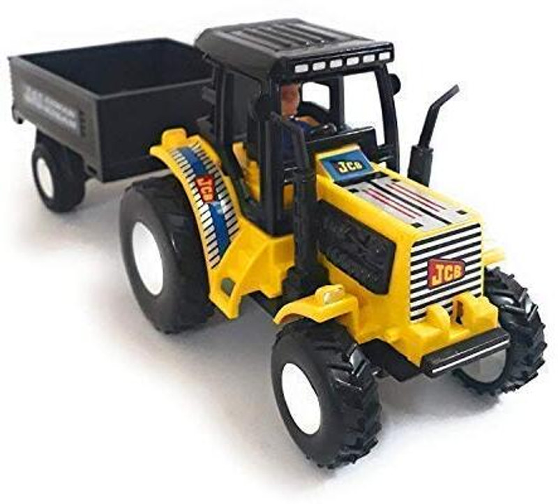 Endevi Plastic Farmer Tractor with Trolley for Kids Mini DieCast Farm Trailer Pull Back(Multicolor, Pack of: 1)
