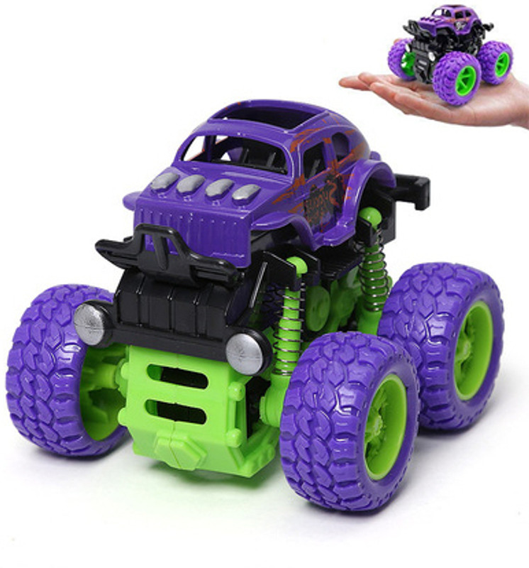 SHALAFI Colorful Mini Monster Racing Truck Toy Stunt Car Educational Toy action figure(Purple, Pack of: 1)