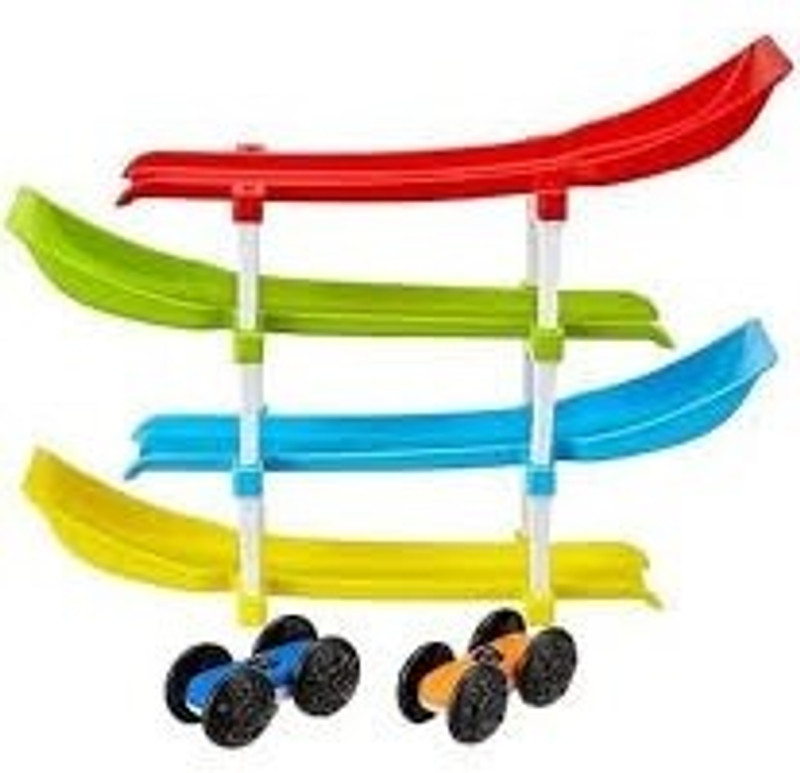 Ruffo Colorful Ramp Track Car Toy Gift for Kids(Multicolor)