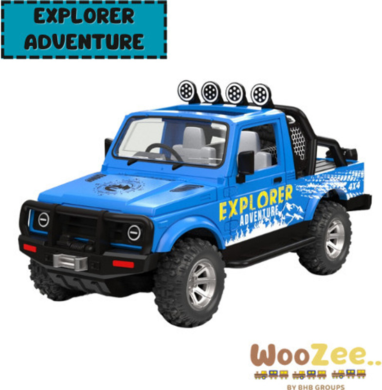 WooZee EXPLORER ADVENTURE GYPSY TOY||PULLBACK ACTION||ABS PLASTIC||ADVENTURE JEEP TOY(Blue, Pack of: 1)