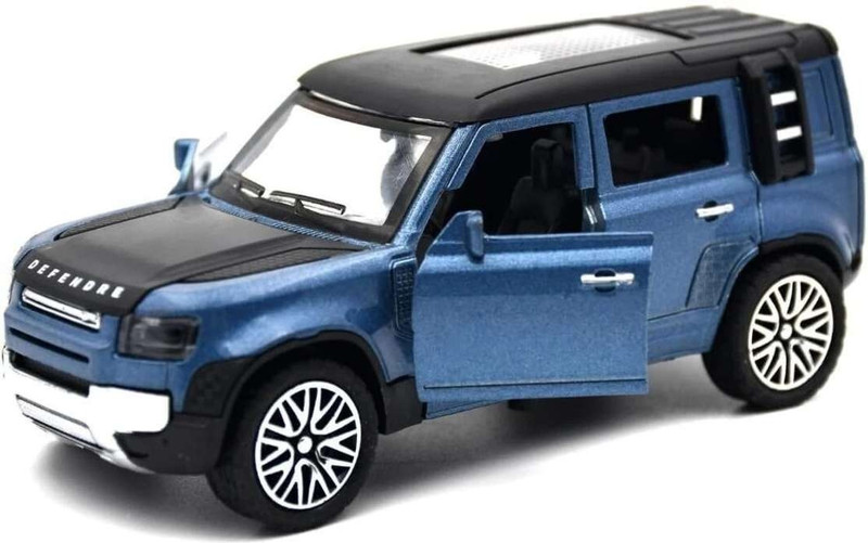 GS creation Defender Toy Car with Pull Back Function, Openable Doors, Light &Sound(Blue, Pack of: 1)