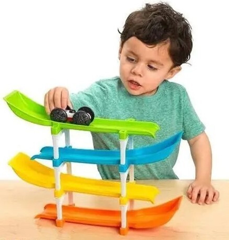Nafhotoz Plastic Ramp Track Toy Safe for Kids(Multicolor)