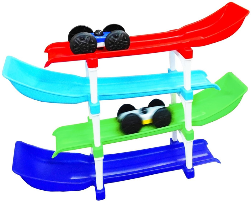 Nafhotoz Non Toxic Ramp Track Car Toy for Kids(Multicolor)