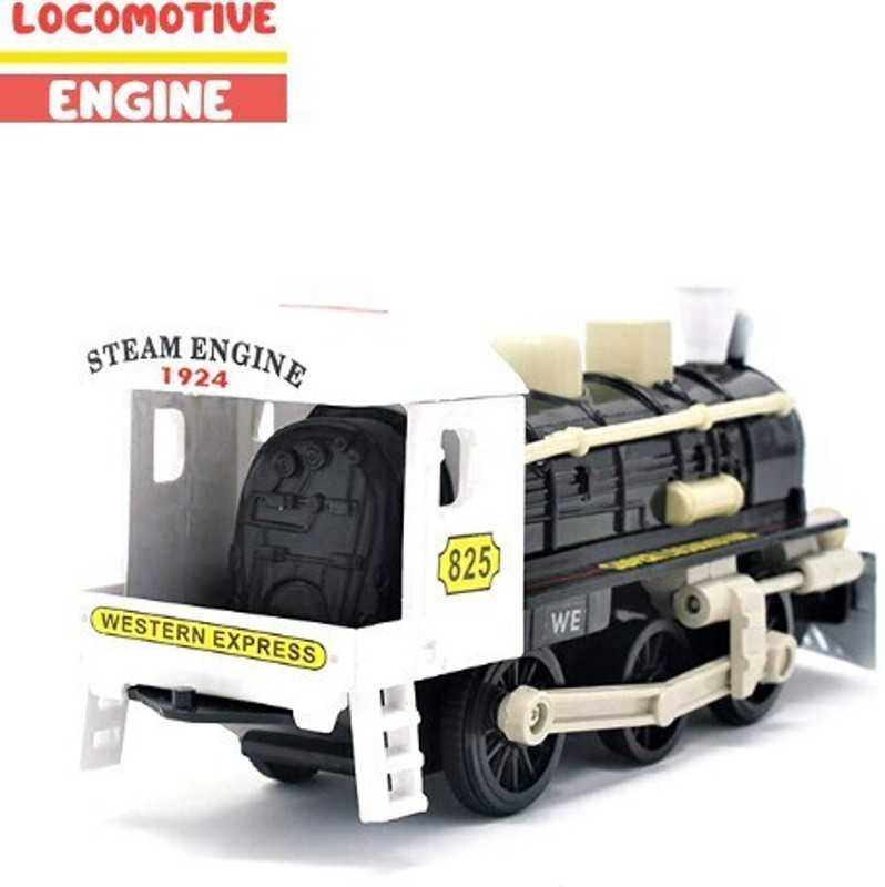 WooZee LOCOMOTIVE ENGINE Miniature Pull Back Engine with Doors Openable(White, Pack of: 1)