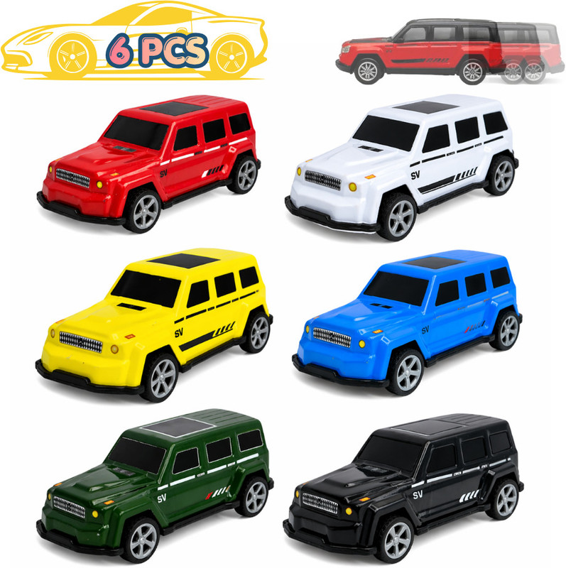 RAD CARTEL Metal Pull Back Mini Race G wagon Toy Car Set for Kids | toys for kids 3+ years(Multicolor, Pack of: 6)
