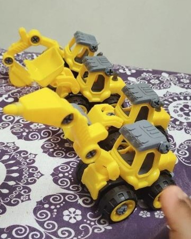 Nafhotoz Push and Go Construction Toy Vehicles – Kids Building Trucks(Multicolor)