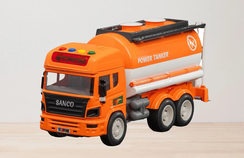 Toy Bharat Friction-Powered Kids Power Tanker with Lights, Sounds & Realistic Tank Opening(Multicolor, Pack of: 1)