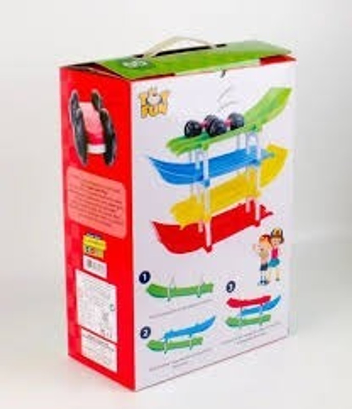 Nafhotoz Ramp Track Toy Set with Mini Rolling Cars(Multicolor)