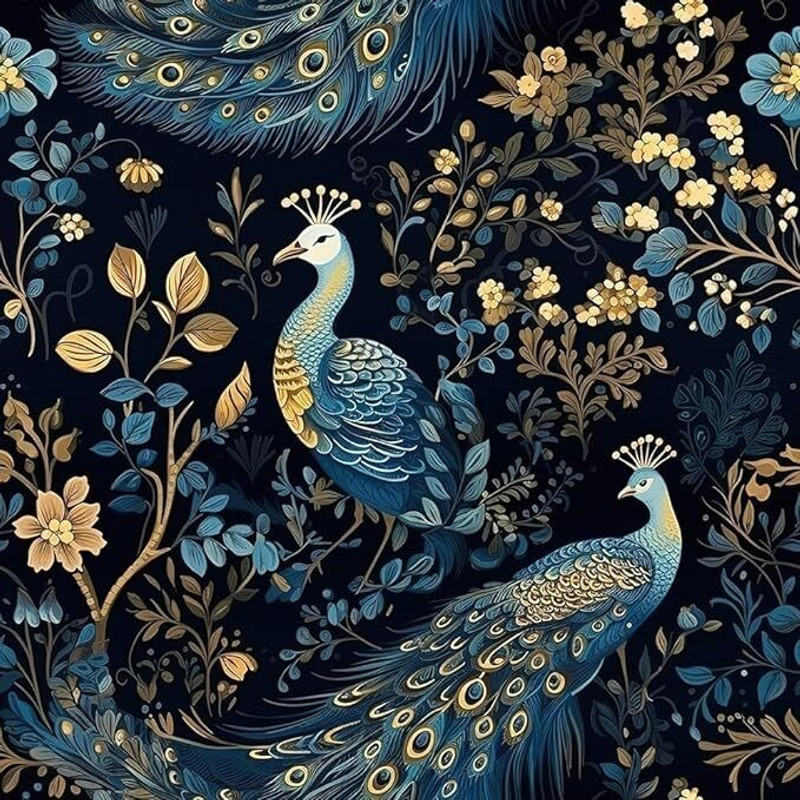 LUXURA CREATIONS 200 cm x 45 cm Waterproof Decorative Vinyl Wallpaper(Blue, Multicolor)