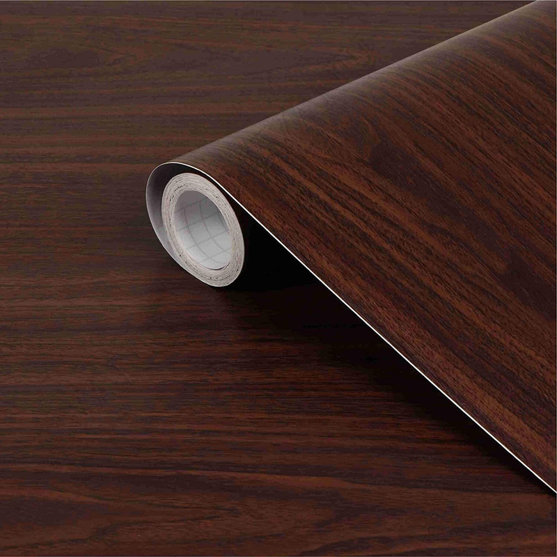 Walltitude 300 cm x 45 cm Waterproof Abstract Vinyl Wallpaper(Brown)