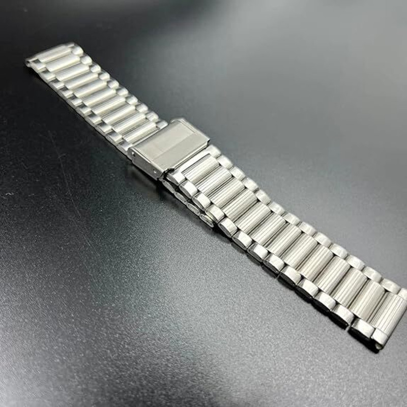 LUBA HIMT Stainless Steel Chain Watch Strap Compatible with Titan Sonata Timex Watches 18 mm Stainless Steel Watch Strap(steel)