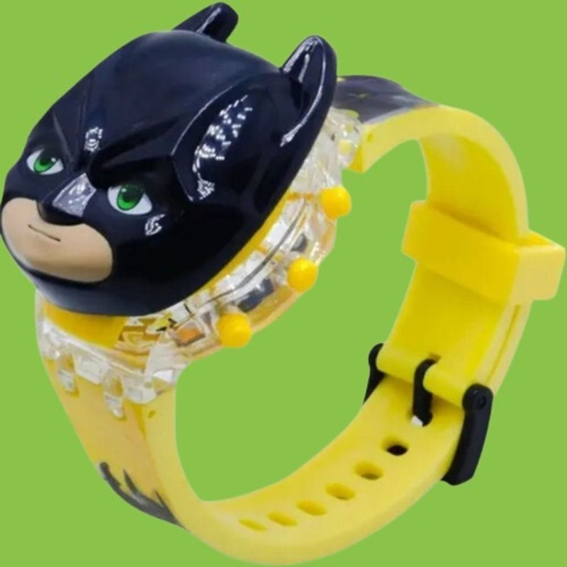 Shaahcollection Batman Watch For Kids Boys Digital Yellow Multicolor Music Batman Yellow Musical Watch Digital Watch - For Boys & Girls