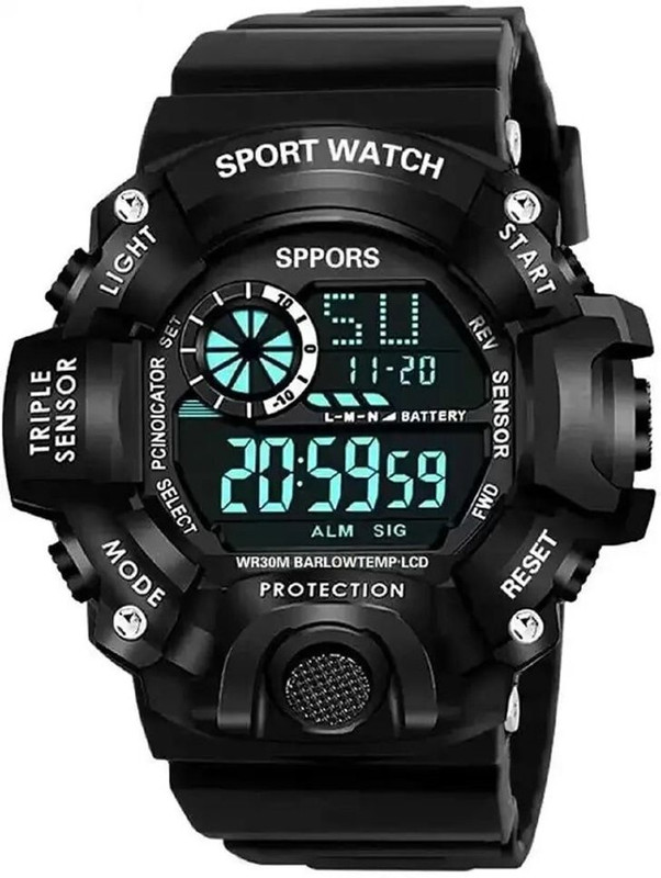 Siraya Blk Sports 001 Sports Digital Series Digital Watch - For Boys