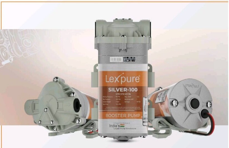 Fillico RO Lexpure Silver Booster RO Pump-100 GPD 24v DC, Working in 24v & 36v DC Power Solid Filter Cartridge(0.005, Pack of 1)