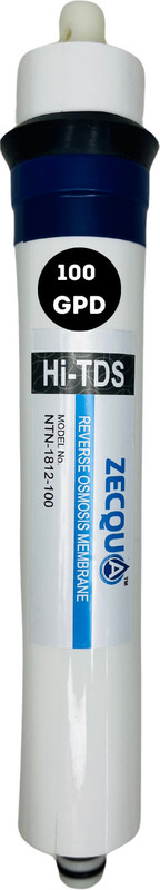 Zecqua 100 GPD Hi-TDS RO Membrane in Water Filtration Systems Solid Filter Cartridge(00.1, Pack of 1)