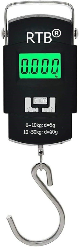 Hokiit 50 Kg Digital LCD Display Pocket Portable Hanging Weighing Scale Weighing Scale(Black)